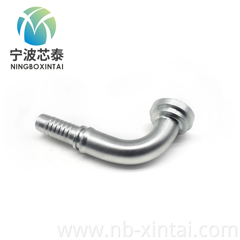 3000 Psi Flange Hose Fittings 45 Degree Elbow Fitting Adapter Ferrule Flange Hydraulic Hose Flange